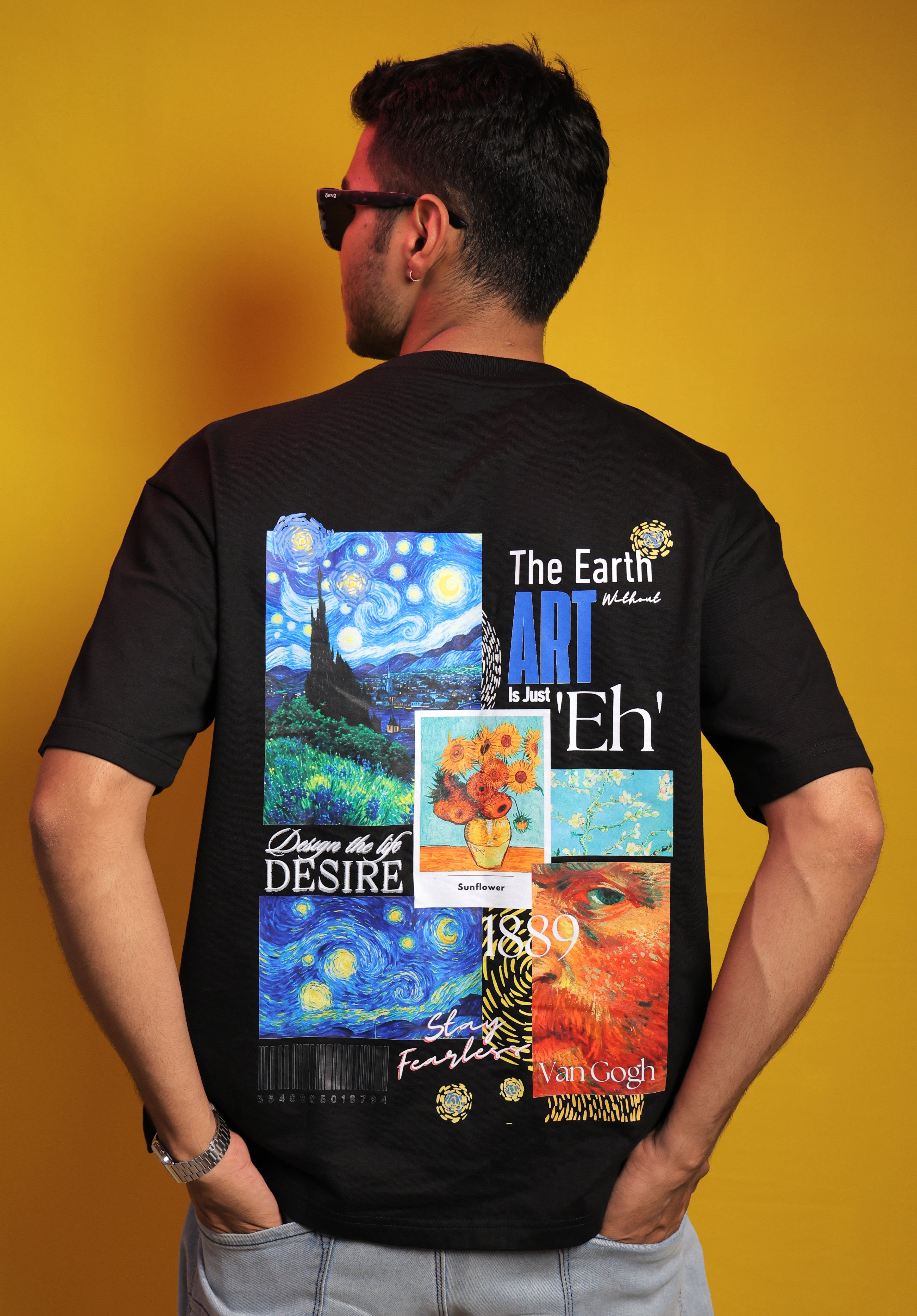 Van Gogh Art Collage Oversized T-Shirt