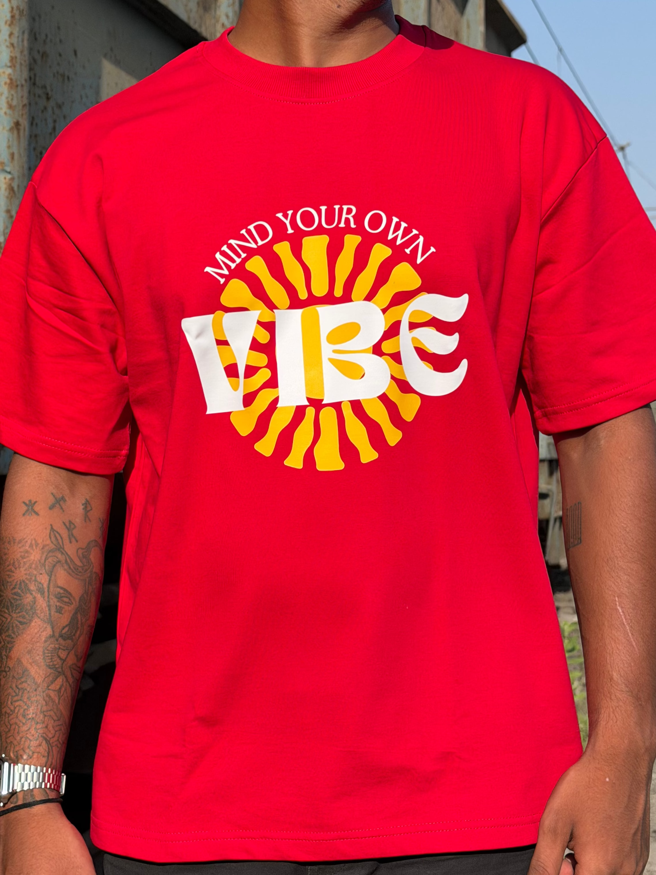 “Mind Your Own Vibe” Oversized T-Shirt – Premium Streetwear