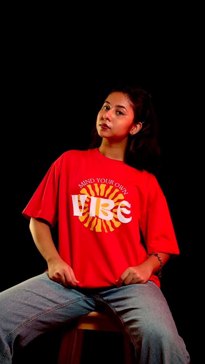 “Mind Your Own Vibe” Oversized T-Shirt – Premium Streetwear